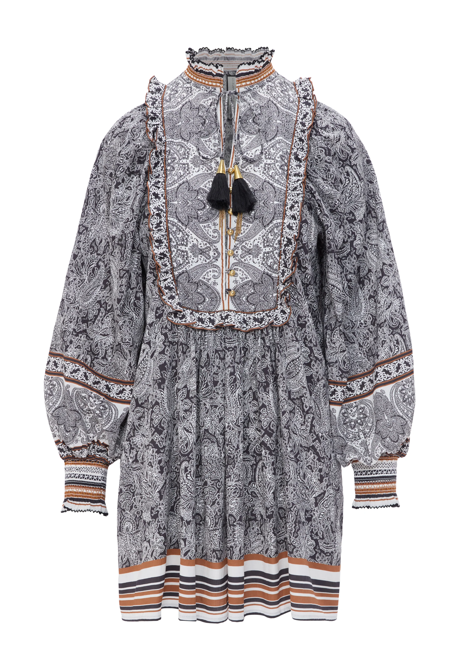 Demi Dress Vanilla/Olive&Black Kjoler